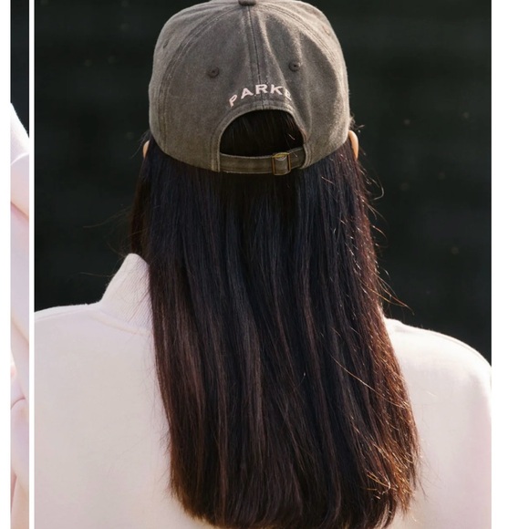 Charcoal Cap with Pink Initial by Parke - Picture 3 of 3